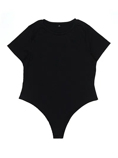 Pre-owned Shein Curve Bodysuit In Black