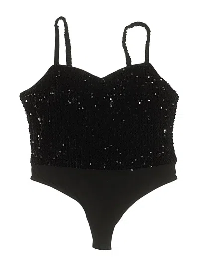 Pre-owned Shein Curve Bodysuit In Black