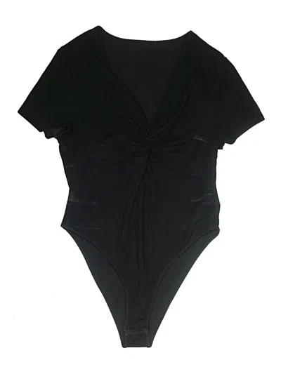 Pre-owned Shein Curve Bodysuit In Black
