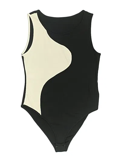 Pre-owned Shein Curve Bodysuit In Black
