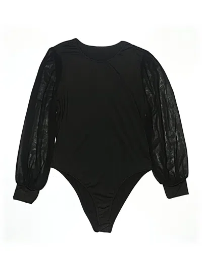 Pre-owned Shein Curve Bodysuit In Black