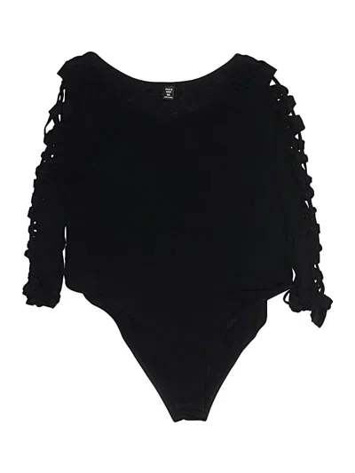 Pre-owned Shein Curve Bodysuit In Black