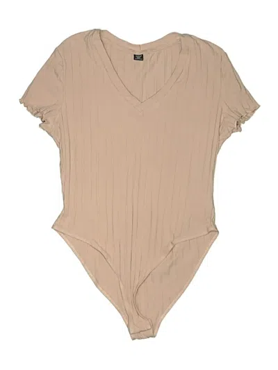 Pre-owned Shein Curve Bodysuit In Brown