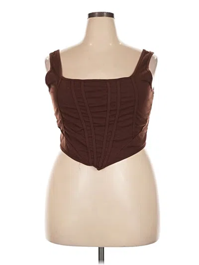 Pre-owned Shein Curve Bodysuit In Brown