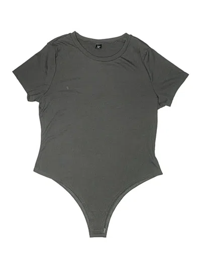 Pre-owned Shein Curve Bodysuit In Gray