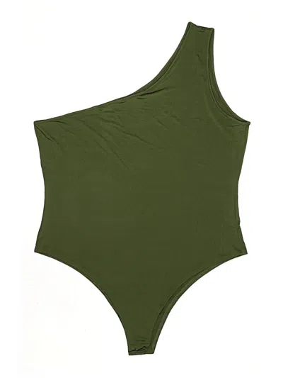 Pre-owned Shein Curve Bodysuit In Green