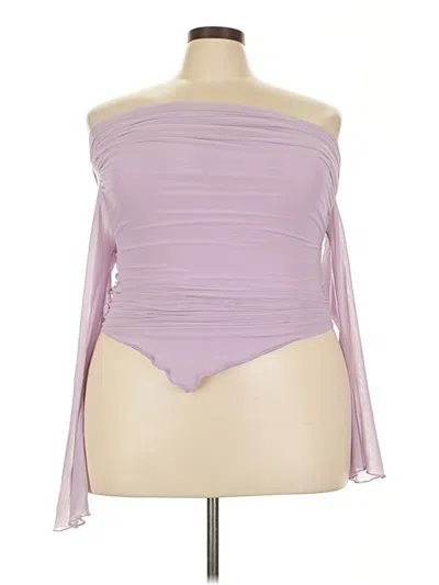 Pre-owned Shein Curve Bodysuit In Purple