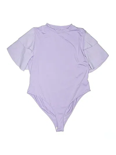 Pre-owned Shein Curve Bodysuit In Purple