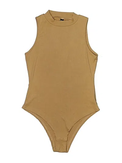 Pre-owned Shein Curve Bodysuit In Tan