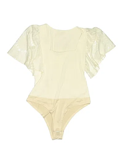 Pre-owned Shein Curve Bodysuit In White