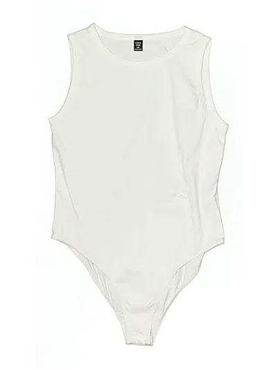 Pre-owned Shein Curve Bodysuit In White