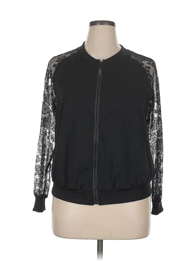 Pre-owned Shein Curve Cardigan Sweater In Black