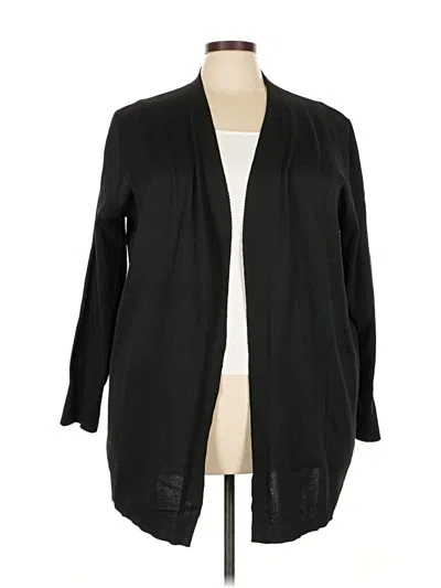 Pre-owned Shein Curve Cardigan Sweater In Black