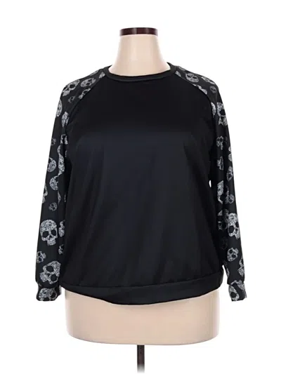 Pre-owned Shein Curve Cardigan Sweater In Black