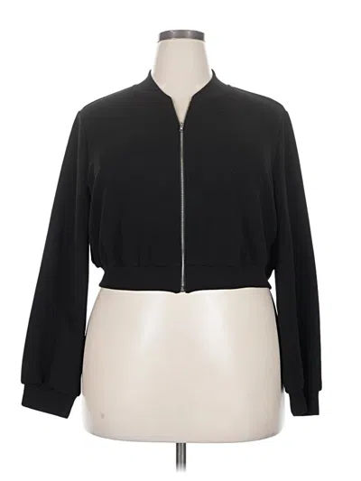 Pre-owned Shein Curve Cardigan Sweater In Black