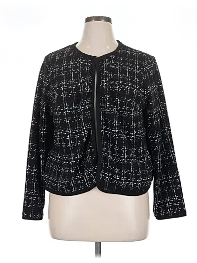 Pre-owned Shein Curve Cardigan Sweater In Black