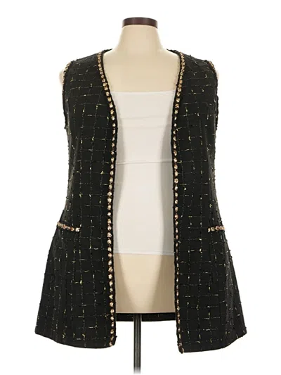 Pre-owned Shein Curve Cardigan Sweater In Black