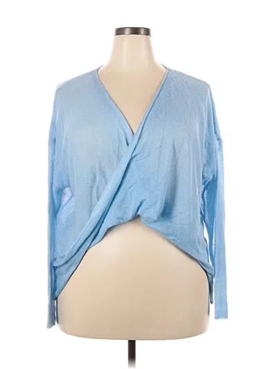 Pre-owned Shein Curve Cardigan Sweater In Blue