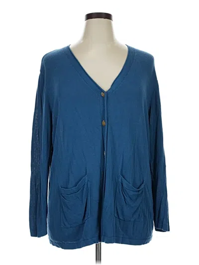 Pre-owned Shein Curve Cardigan Sweater In Blue
