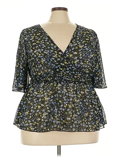 Pre-owned Shein Curve Cardigan Sweater In Blue