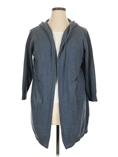 Pre-owned Shein Curve Cardigan Sweater In Blue