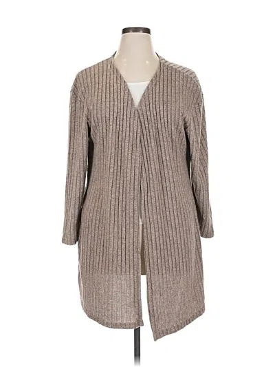 Pre-owned Shein Curve Cardigan Sweater In Brown