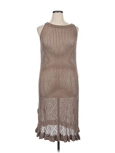 Pre-owned Shein Curve Cardigan Sweater In Brown