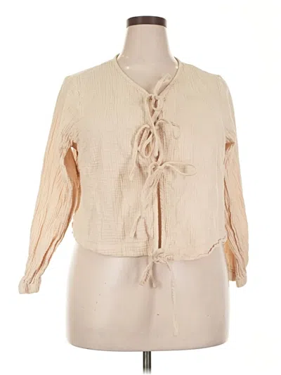 Pre-owned Shein Curve Cardigan Sweater In Brown