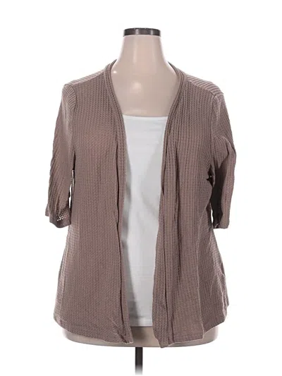 Pre-owned Shein Curve Cardigan Sweater In Brown
