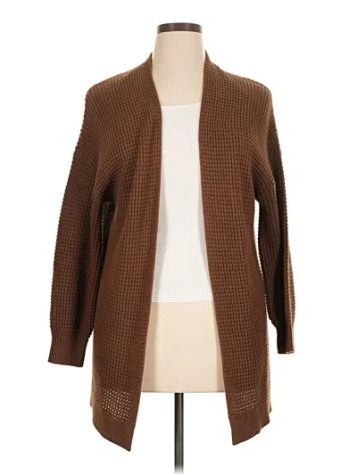 Pre-owned Shein Curve Cardigan Sweater In Brown