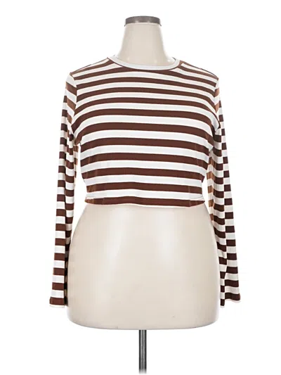 Pre-owned Shein Curve Cardigan Sweater In Brown