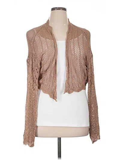 Pre-owned Shein Curve Cardigan Sweater In Brown