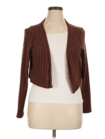 Pre-owned Shein Curve Cardigan Sweater In Brown