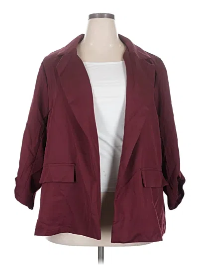 Pre-owned Shein Curve Cardigan Sweater In Burgundy