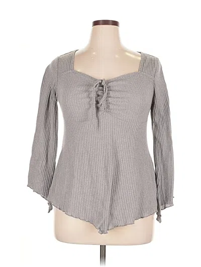 Pre-owned Shein Curve Cardigan Sweater In Gray