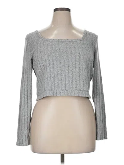 Pre-owned Shein Curve Cardigan Sweater In Gray