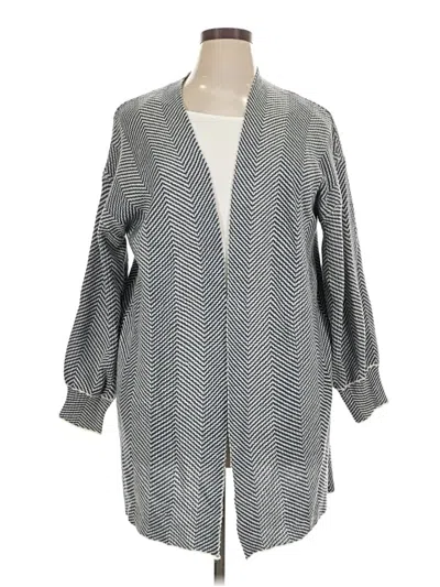 Pre-owned Shein Curve Cardigan Sweater In Gray