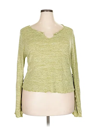 Pre-owned Shein Curve Cardigan Sweater In Green