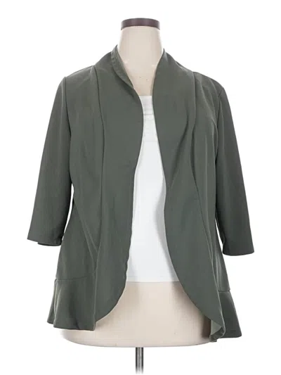 Pre-owned Shein Curve Cardigan Sweater In Green