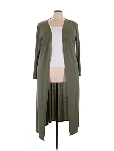 Pre-owned Shein Curve Cardigan Sweater In Green