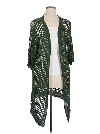 Pre-owned Shein Curve Cardigan Sweater In Green