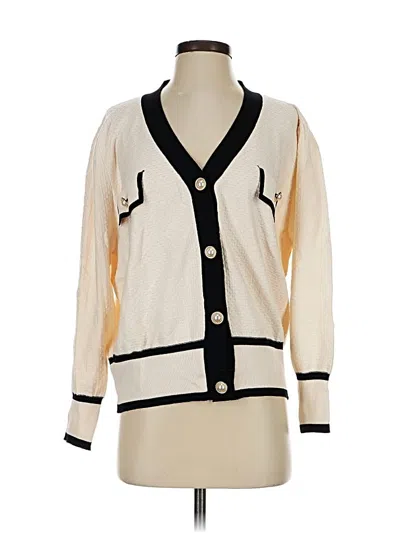 Pre-owned Shein Curve Cardigan Sweater In Ivory