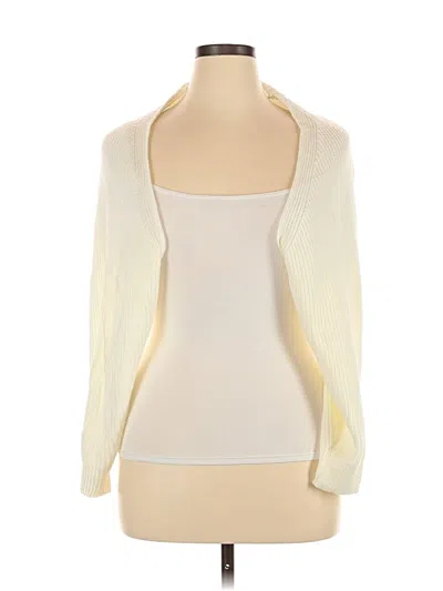 Pre-owned Shein Curve Cardigan Sweater In Ivory