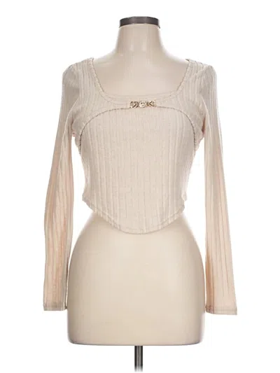 Pre-owned Shein Curve Cardigan Sweater In Ivory