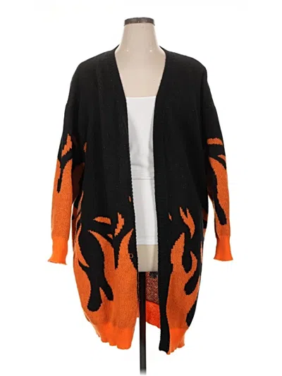 Pre-owned Shein Curve Cardigan Sweater In Orange