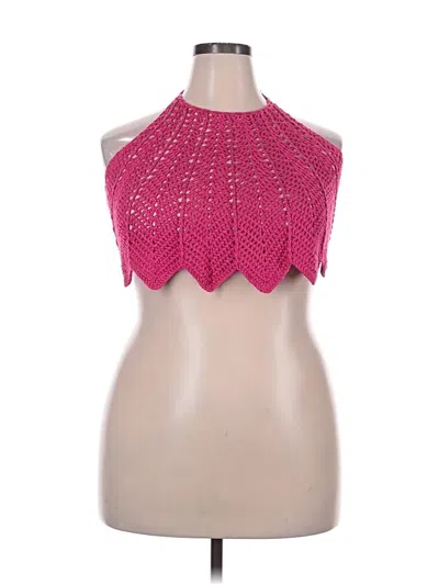 Pre-owned Shein Curve Cardigan Sweater In Pink