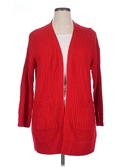 Pre-owned Shein Curve Cardigan Sweater In Red