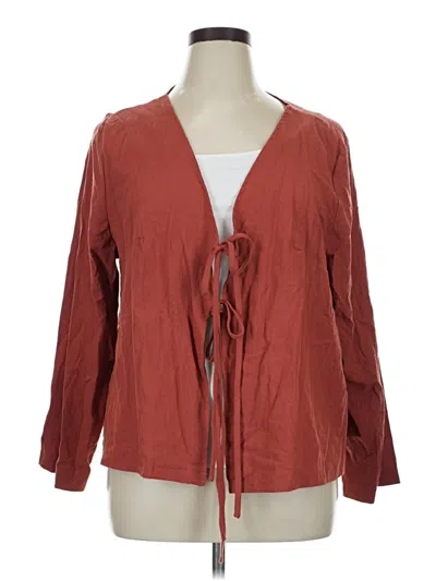 Pre-owned Shein Curve Cardigan Sweater In Red