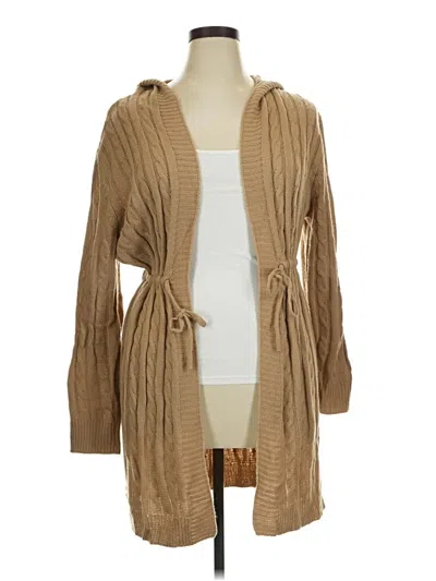 Pre-owned Shein Curve Cardigan Sweater In Tan