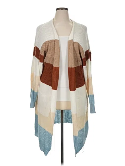 Pre-owned Shein Curve Cardigan Sweater In Tan